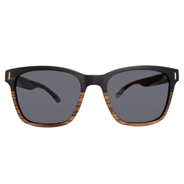 Gold Country Polarized Round Wood Sunglasses