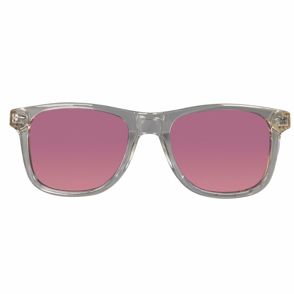 Laguna polarized UV400 sunglasses by Cali Life Co, front view showing bamboo wood frame and lens detail