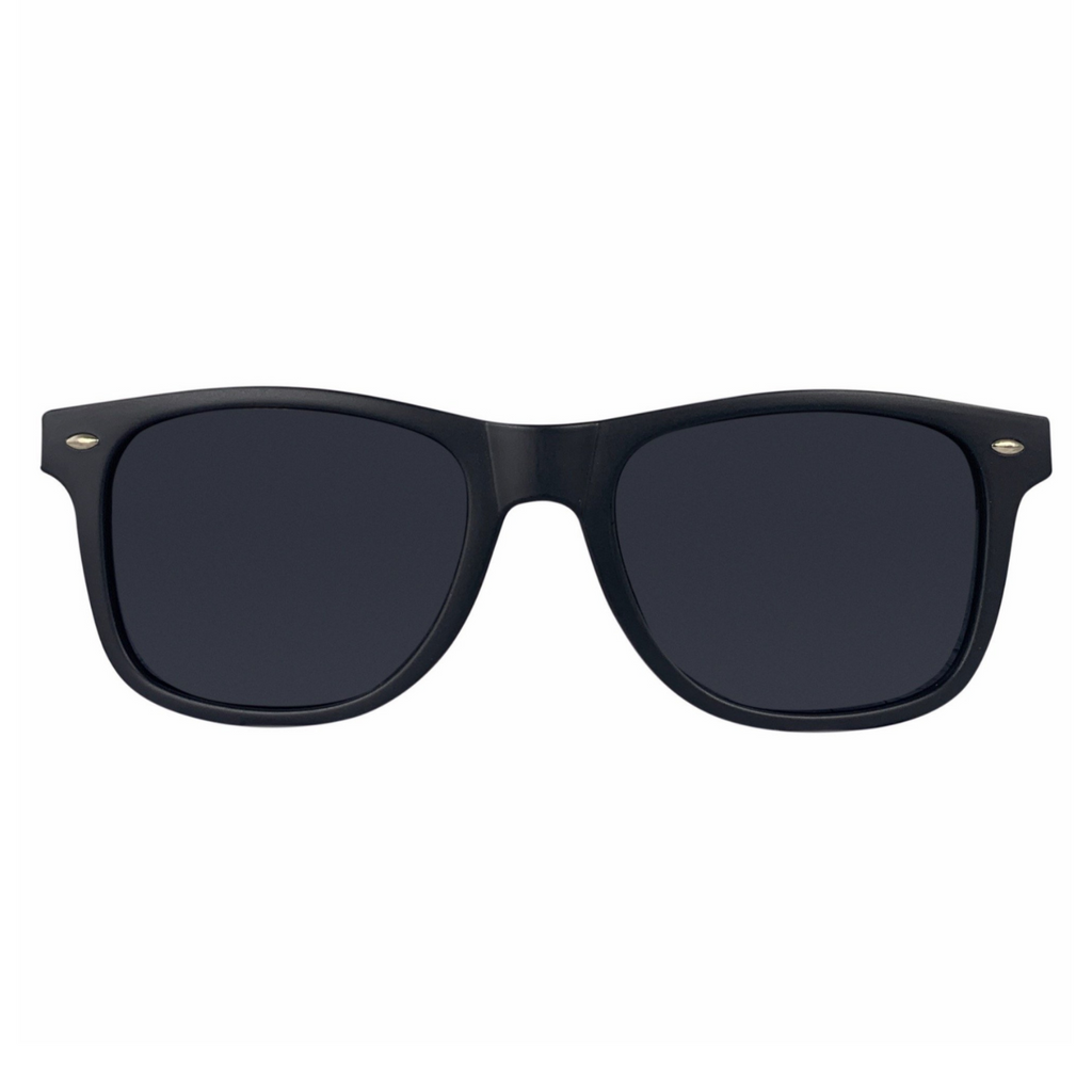 Santa Monica polarized UV400 sunglasses by Cali Life Co, front view showing bamboo wood frame and lens detail