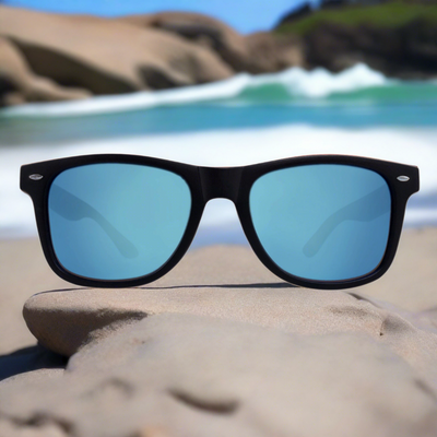 Santa Barbara close-up of stainless spring hinge and bamboo wood temple craftsmanship, polarized UV400 by Cali Life Co
