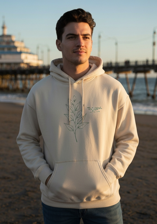 Cali Life Eucalyptus Sprig Hoodie — Men's