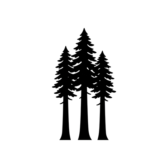 Redwood Silhouette Tee — Women's back view. Cali Life Co. California apparel, designed in San Diego