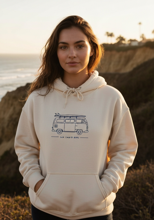 Cali Life VW Bus Line Art Hoodie — Women's