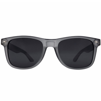 Rockport polarized UV400 sunglasses by Cali Life Co, front view showing bamboo wood frame and lens detail