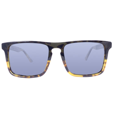Dana Point polarized UV400 sunglasses by Cali Life Co, front view showing walnut wood frame and lens detail