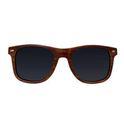 Cali Life Co. San Diego polarized UV400 bamboo frame sunglasses with Aztec art - California Beach Series