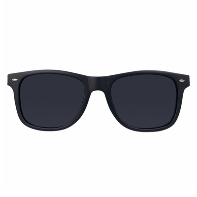Santa Monica polarized UV400 sunglasses by Cali Life Co, front view showing bamboo wood frame and lens detail