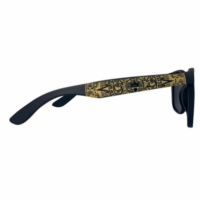Santa Monica wood-temple polarized sunglasses worn in natural light, Coastal collection by Cali Life Co